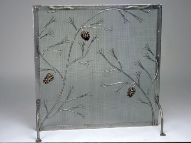 Pine cone firescreen